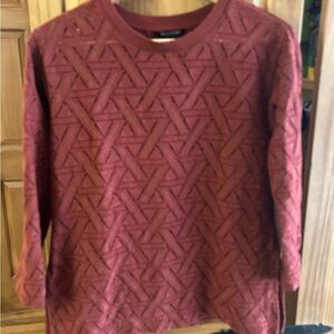 Banana Republic Geometric Knit Top – Burnt Orange | Size S